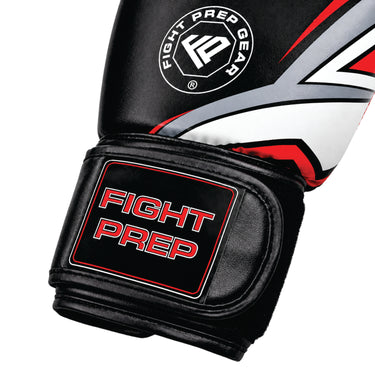 Fight Prep Boxing Gloves – Black/Red Training & Sparring Gloves