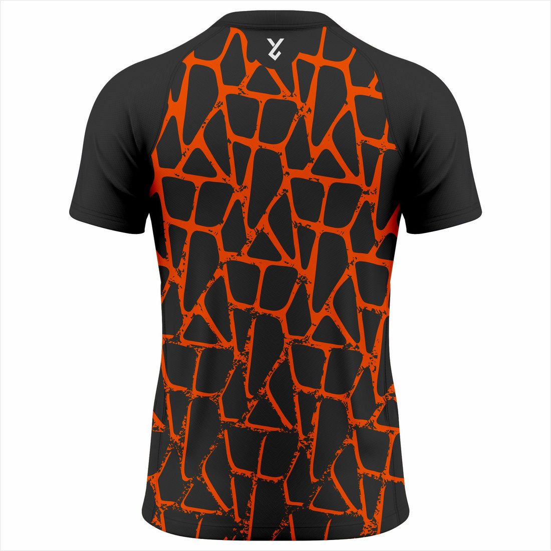 Liexpo Orange Geometric Sports T-Shirt