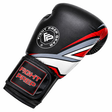 Fight Prep Boxing Gloves – Black/Red Training & Sparring Gloves