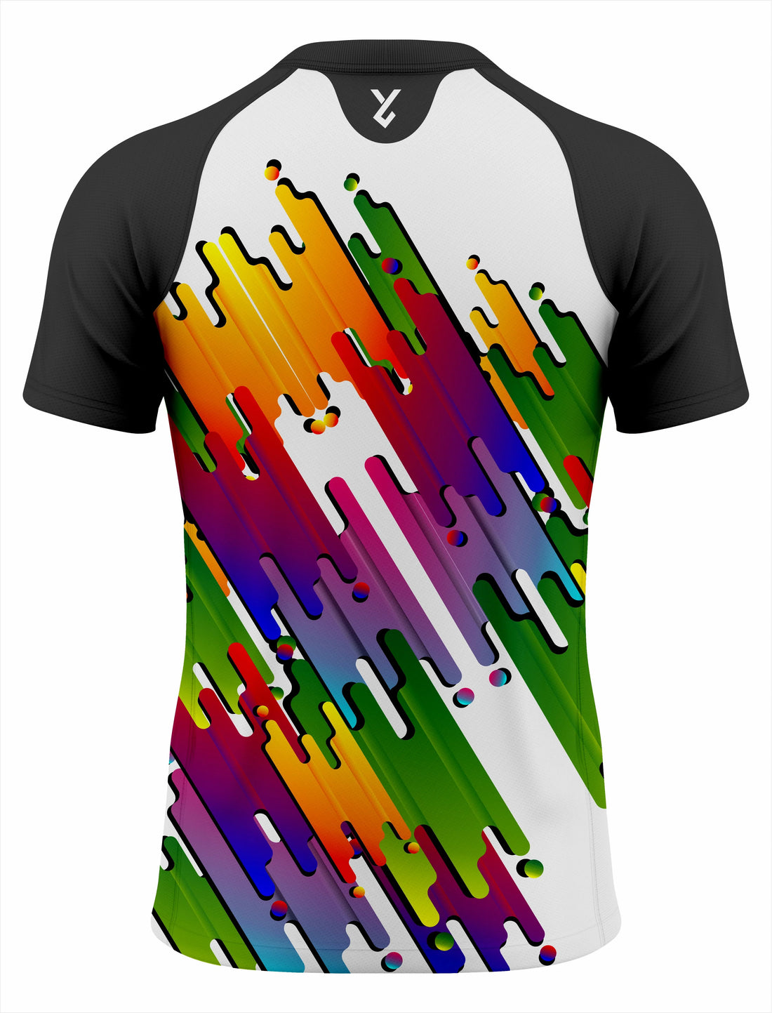 Abstract Rainbow Sports T-Shirt | Fine Interlock Fabric | Export Quality - Liexpo.com