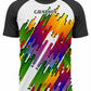 Abstract Rainbow Sports T-Shirt | Fine Interlock Fabric | Export Quality - Liexpo.com