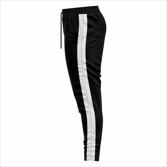 Black & White Panel Dry-Fit Joggers – Performance Edition
