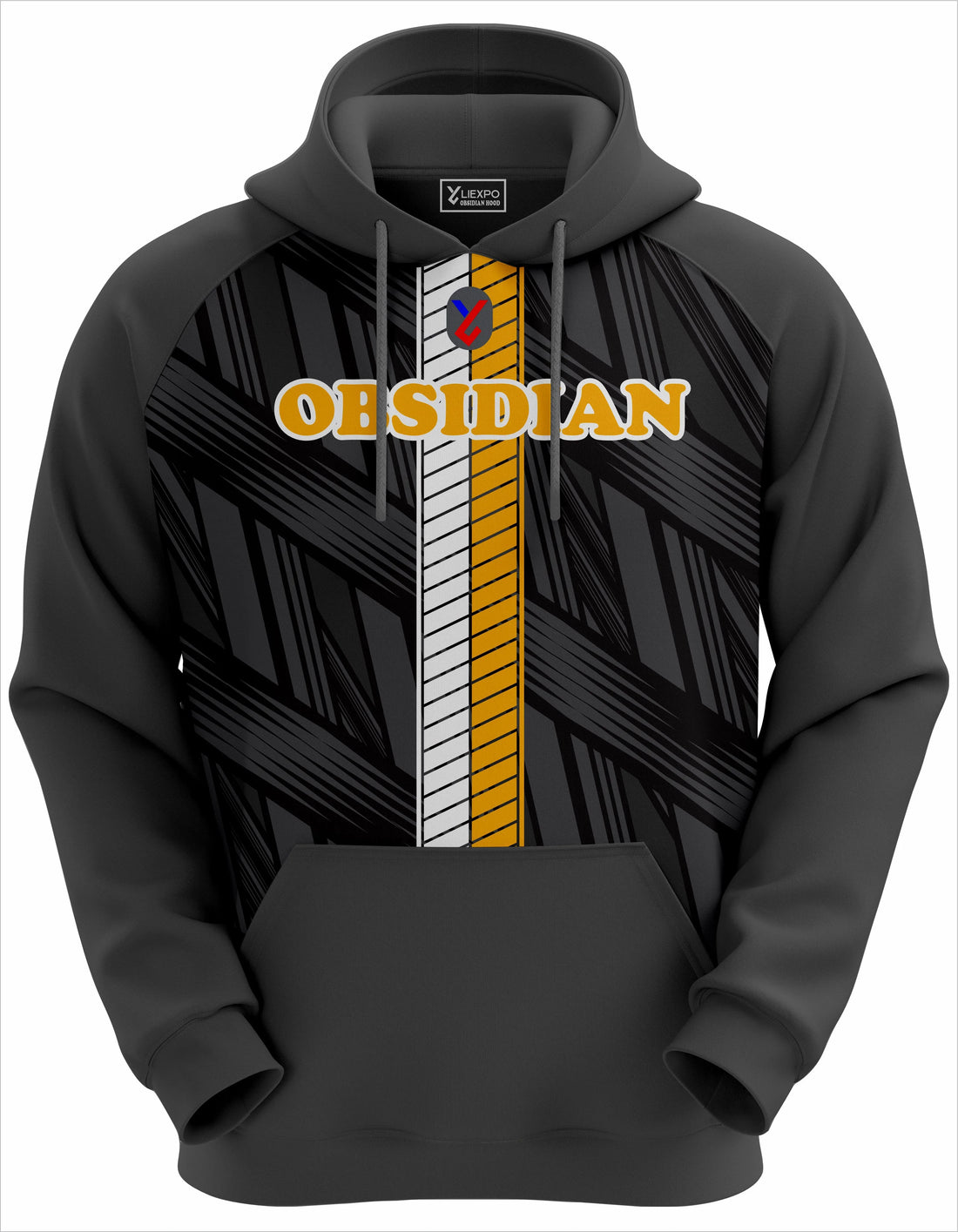 Obsidian Striped Graphic Hoodie - Liexpo.com