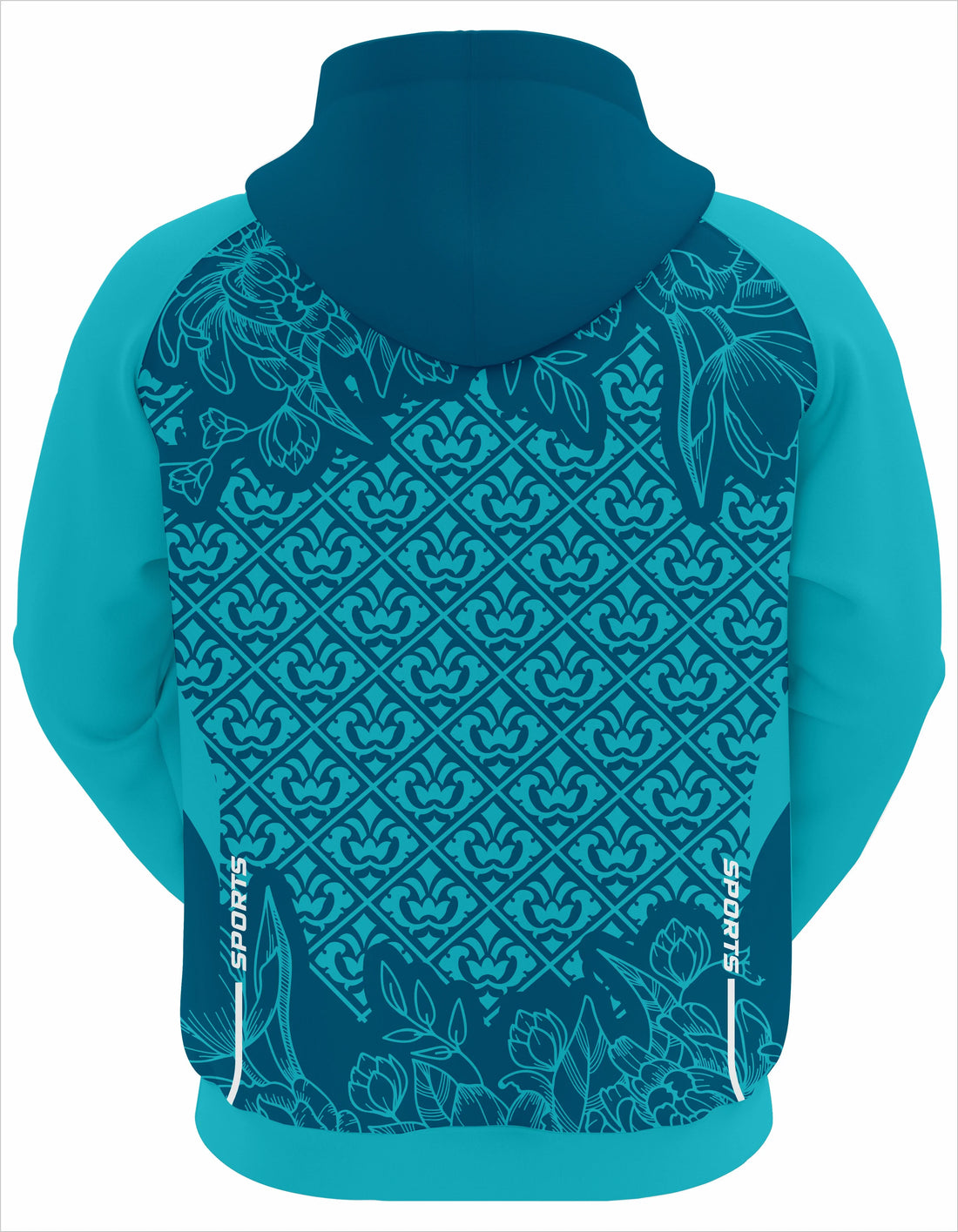 Obsidian Blue Floral Hoodie - Liexpo.com