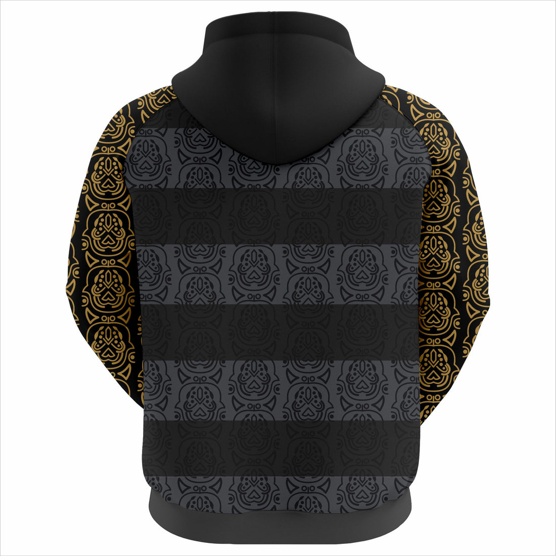 Obsidian Tribal Pattern Hoodie