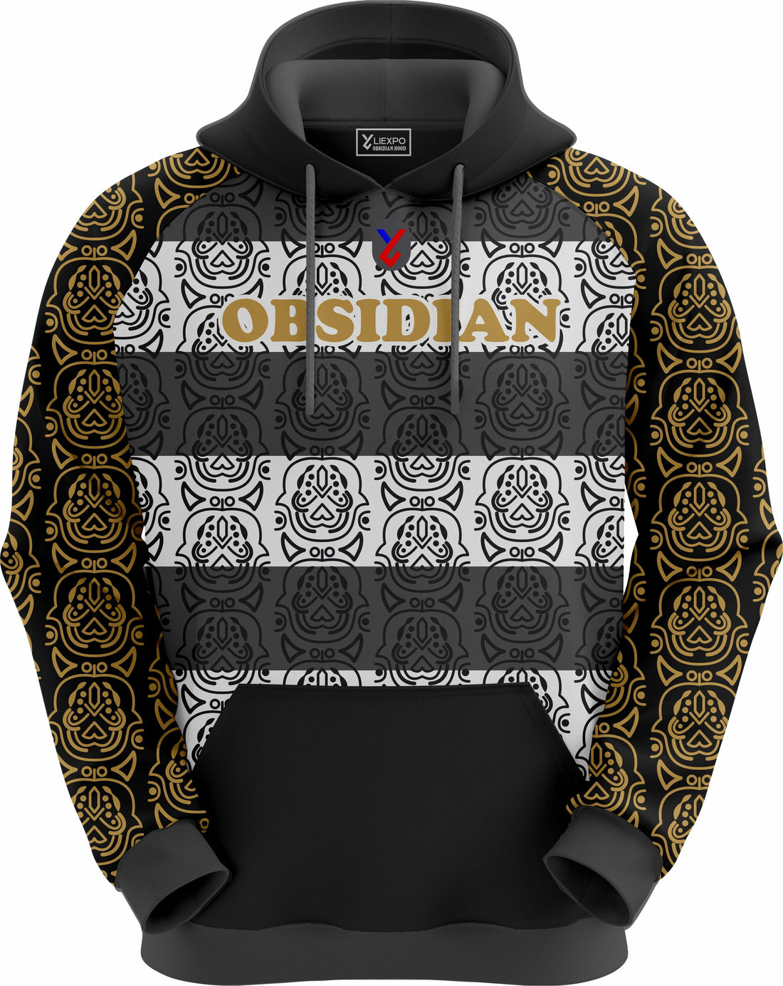 Obsidian Tribal Pattern Hoodie - Liexpo.com