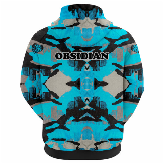 Men’s OBSIDIAN Blue Camo Hoodie – Premium 100% Cotton