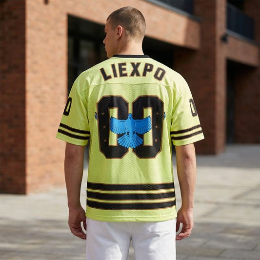 Neon Green Mesh Jersey 00 – Premium Half Sleeve Streetwear Shirt