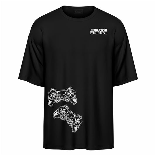 WARRIOR Oversized Gamer Tee – Black Edition