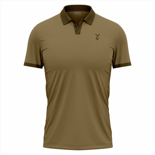 Liexpo Solid Polo Shirt – Khaki Brown Design