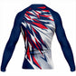 Eclipse Red & Blue Graphic Rash Guard