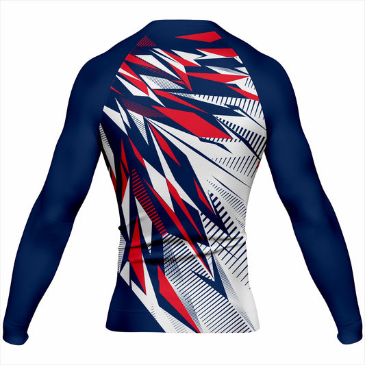 Eclipse Red & Blue Graphic Rash Guard
