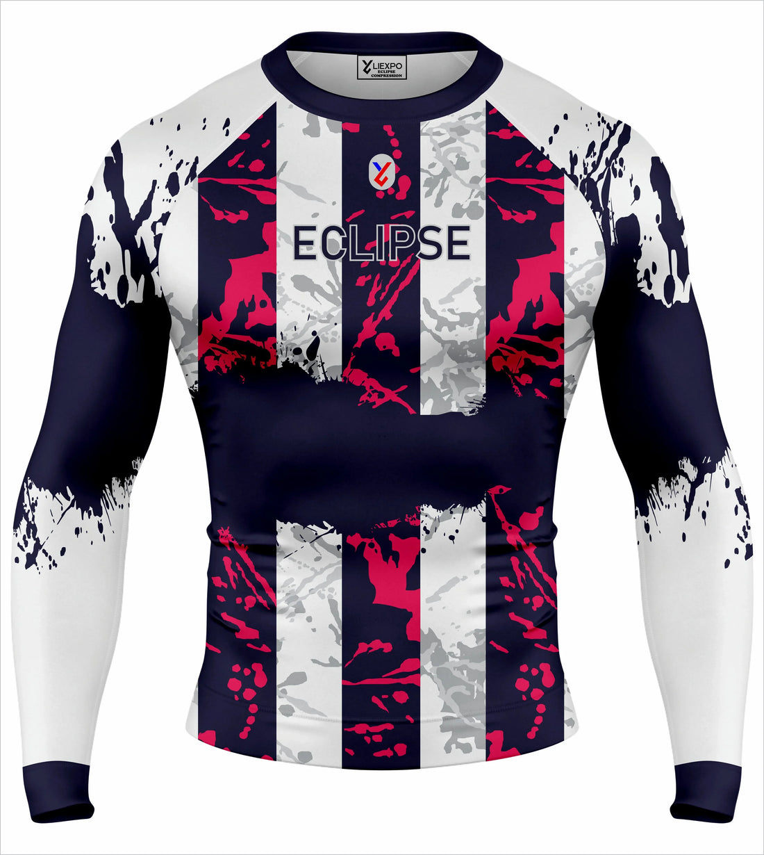 Eclipse Striped Splash Rash Guard - Liexpo.com