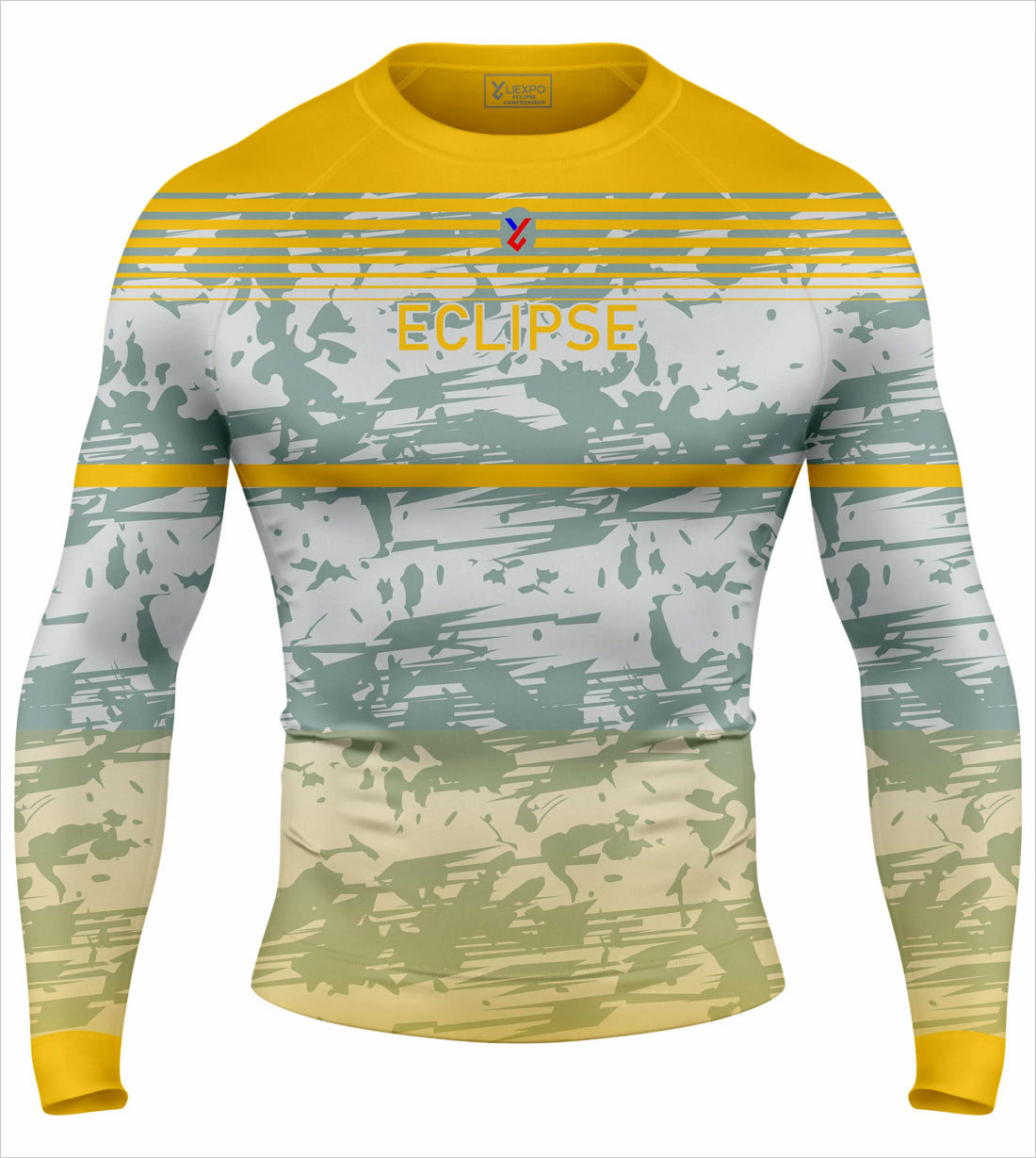 Eclipse Yellow Gradient Rash Guard - Liexpo.com
