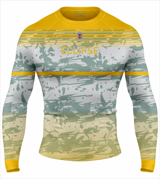 Eclipse Yellow Gradient Rash Guard - Liexpo.com