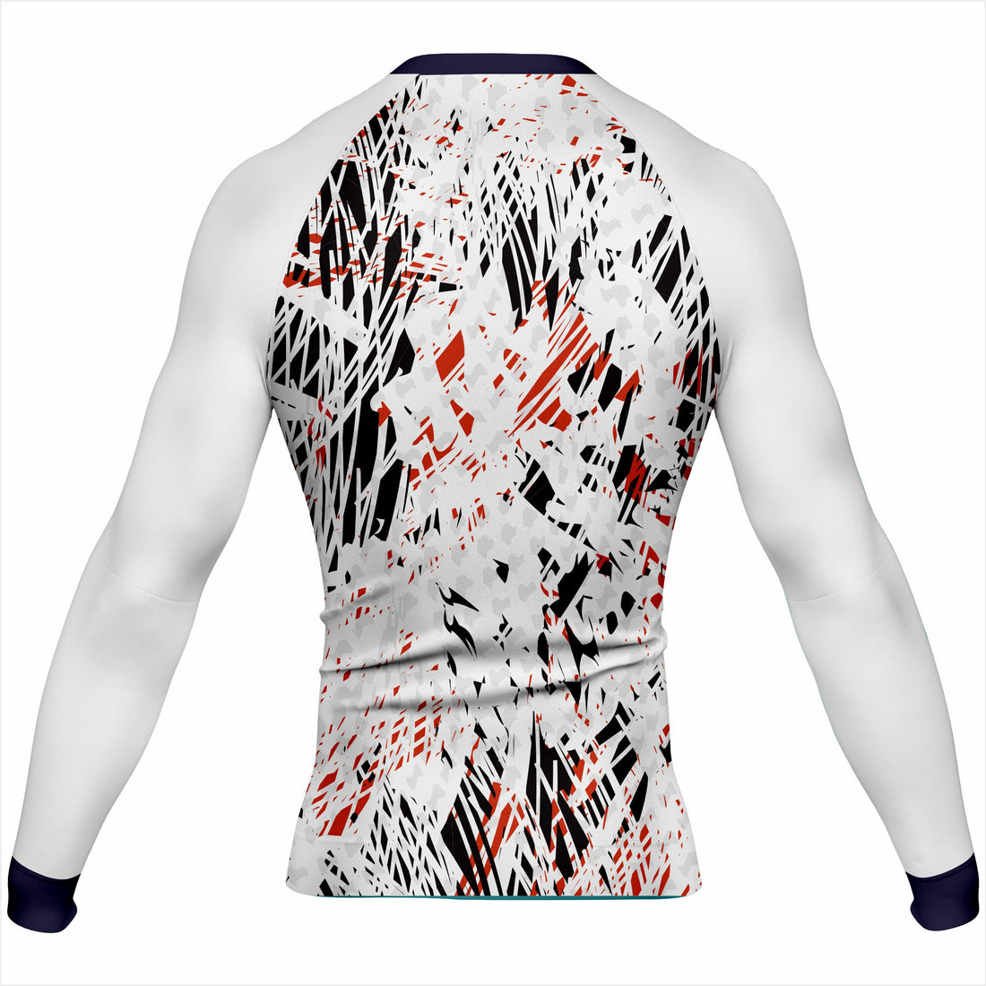 Eclipse White Abstract Rash Guard