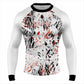 Eclipse White Abstract Rash Guard
