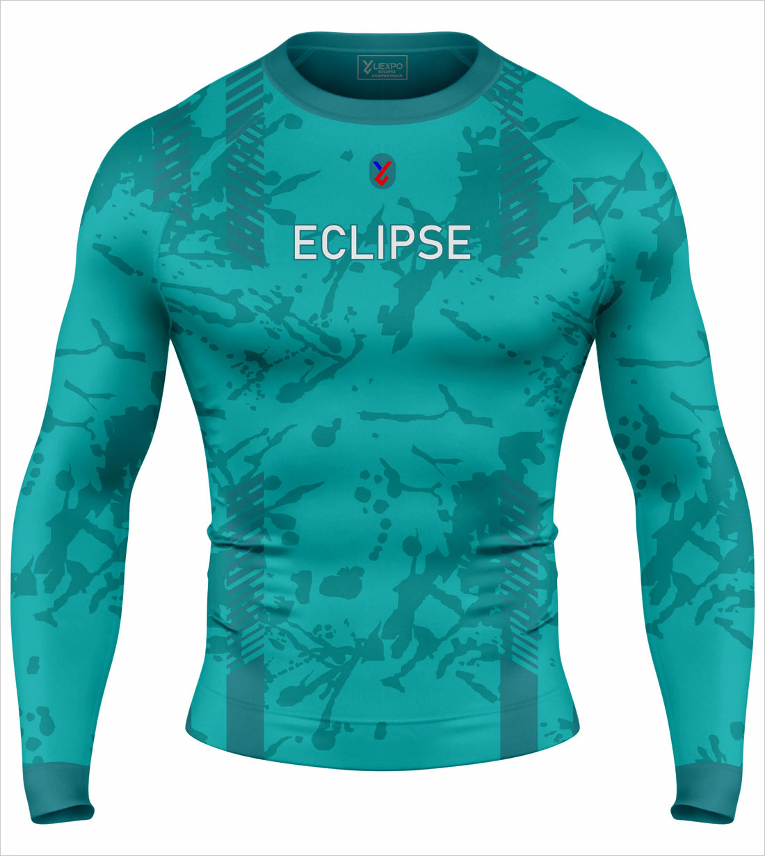 Eclipse Teal Camo Rash Guard - Liexpo.com