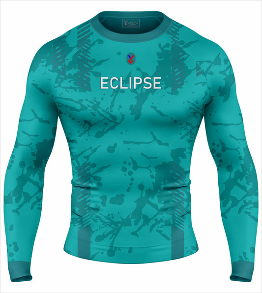 Eclipse Teal Camo Rash Guard - Liexpo.com