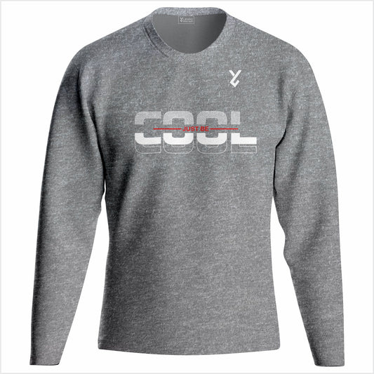 “Just Be Cool” Graphic Sweatshirt – Heather Grey Casual Streetwear