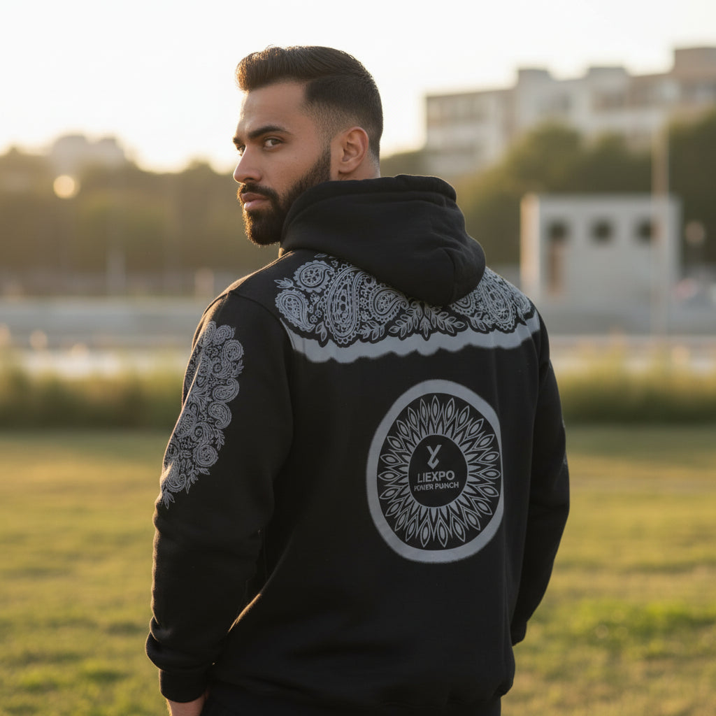 Liexpo Power Punch Paisley Hoodie | 100% Cotton